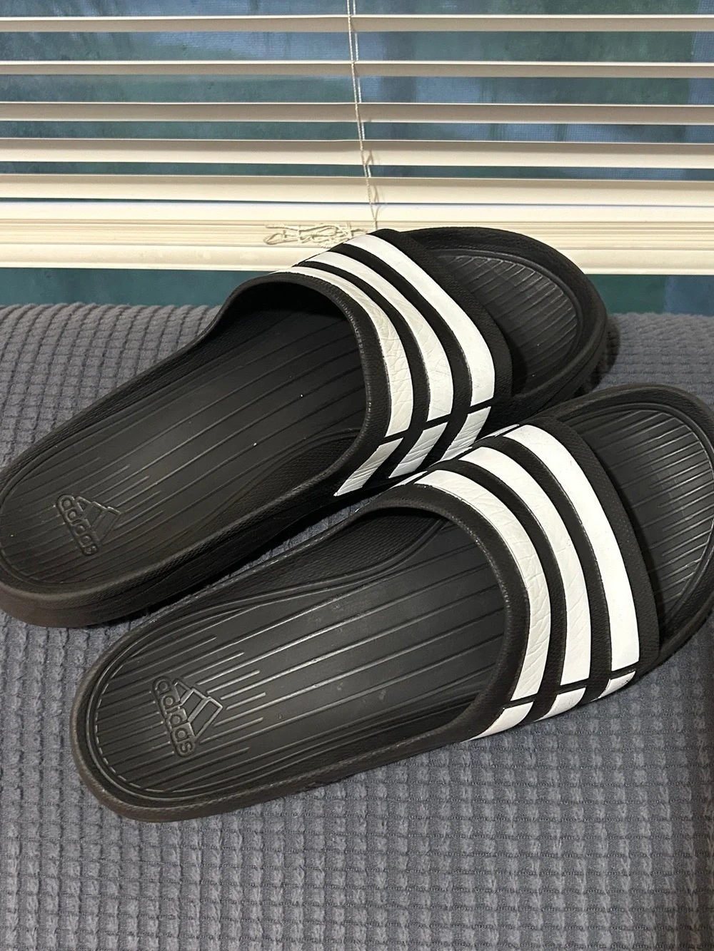 Men’s Black Adidas Slides